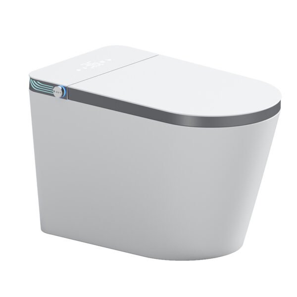 01 AI Voice Control Smart Toilet with UV Sterilization, Foot Sensor Seat Flip & Powerful Dual-Pressure Flush