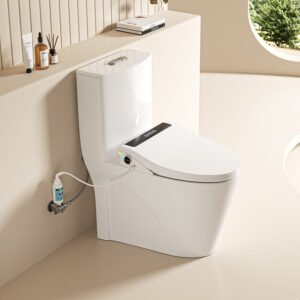 Smart Toilet Seat with Auto Lid, Instant Warm Wash, Heated Seat & Foam Shield