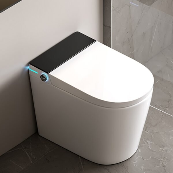 Compact Smart Toilet with Auto Lid Opening, Voice Control & Built-in Water Tank (2) Compact Smart Toilet with Auto Lid Opening, Voice Control & Built-in Water Tank