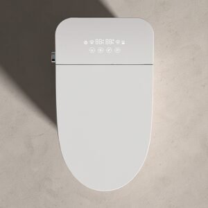 Healing Smart Toilet with Infrared Warm Light, Voice Control & Built-in Foam Shield